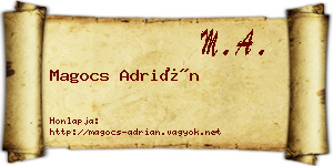 Magocs Adrián névjegykártya
